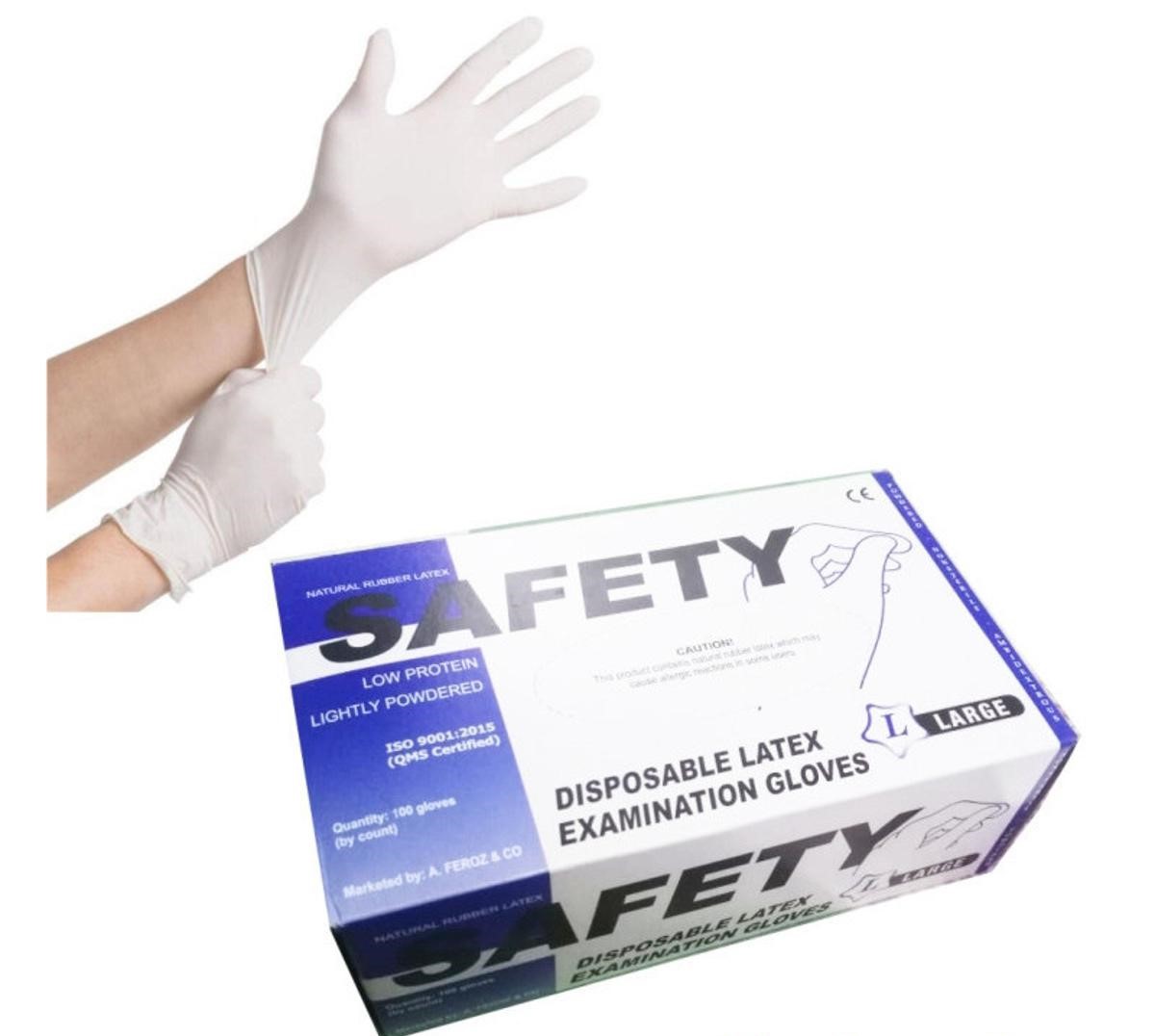 Safety Latex Examination Gloves – Powdered - Image 2